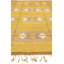 Tapis vintage jaune en laine tissé à plat de style Mid-Century 20 pi 5 po x 8 pi Vintage