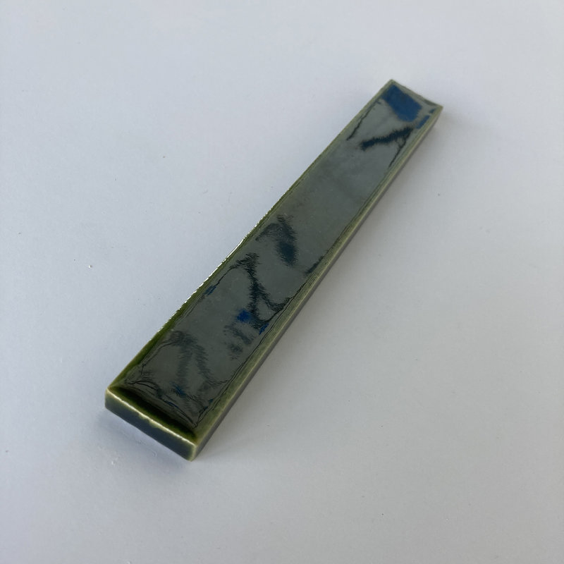 6" x 0.75" Ceramic Pencil Liner Tile Trim, Terra