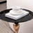Tail End Coffee Table, Modern Metal Round Table For Office, Art Style, Minimalist Side With Breathable Material Living Room, Tray Top-1079767578-1079767576