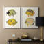 Poisson jaune et gris III - reproduction encadrée de qualité supérieure - prêt à être accroché - aucun clou requis - aucun clou requis-1608342262-1608342250