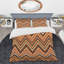 Ensemble de housse de couette en microfibre orange / beige / noir 3 pièces-1969798063