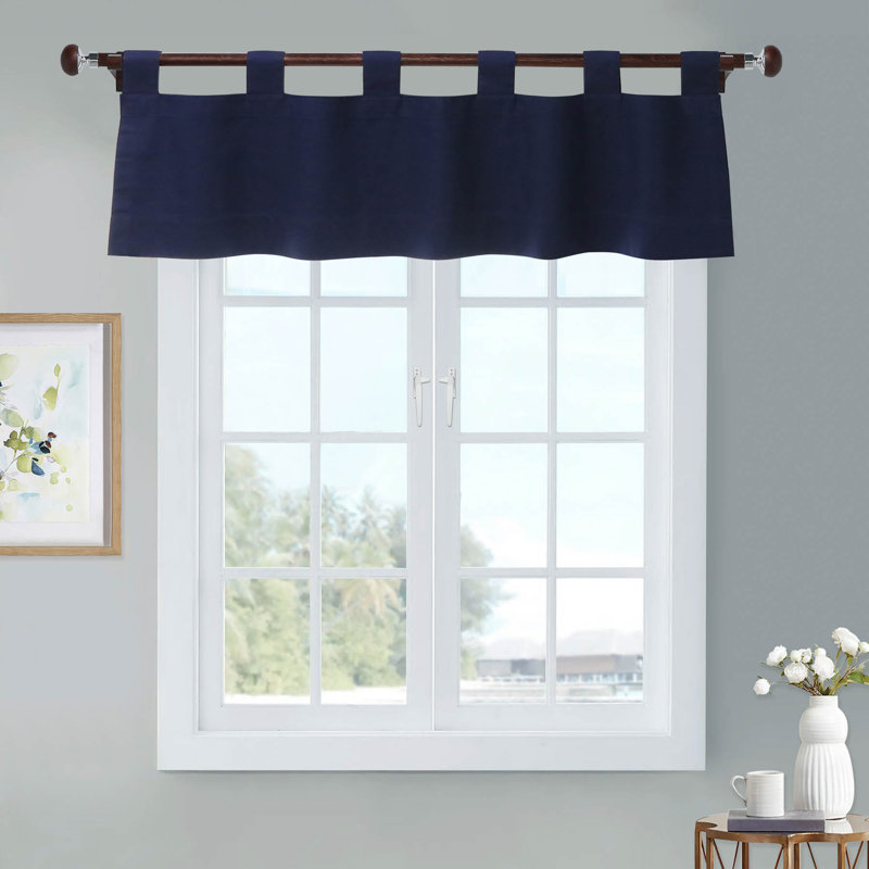Cantonnière isolante de couleur unie 40 po Mcowenen, Bleu marine