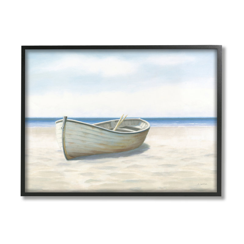 «Breakwater Bay Boat On Coast», reproduction d'art giclée par James Wiens, H 16 po x l 20 po x P 1,5 po