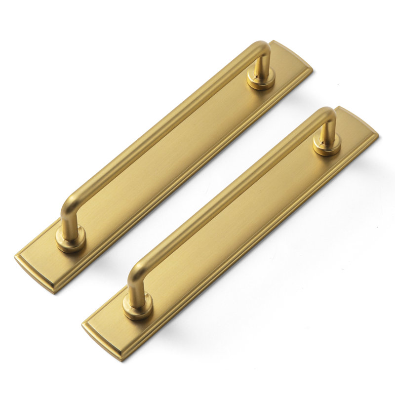Poignée barre 5 po avec trou G011, 5", Or brossé