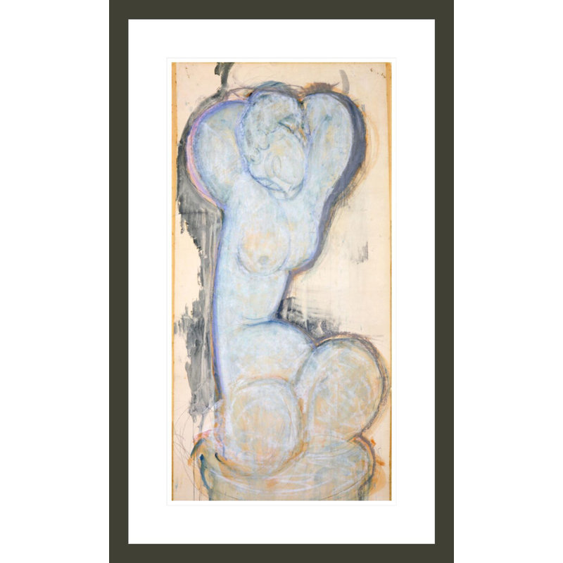 Caryatid by Amedeo Modigliani -Framed Giclee Print, 18.07" H x 29.5" W