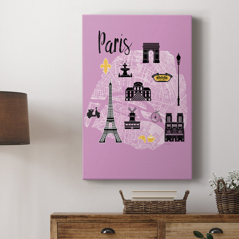 Carte graphique de la ville de Paris - galerie Cavas