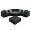 Ensemble de conversation d'extérieur 7 pièces avec coussins colorés, ensemble de conversation extérieur pour patio, jardin, terrasse-615132214