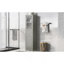 Armoire de salle de bain haute, armoire de rangement autoportante avec tiroir et portes, panneau de fibres à densité moyenne, porte en acrylique, tablette réglable, gris-123984596