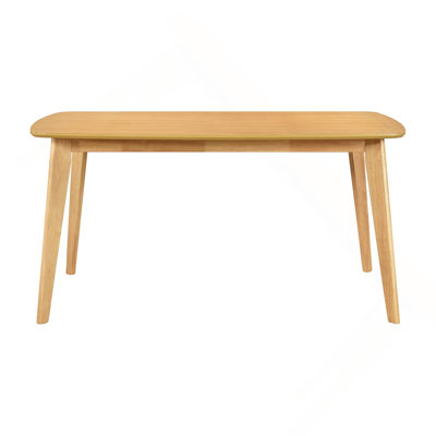 Natural Oak Finish Dining Table 1Pc Casual Look Wooden Dining Kitchen Furniture