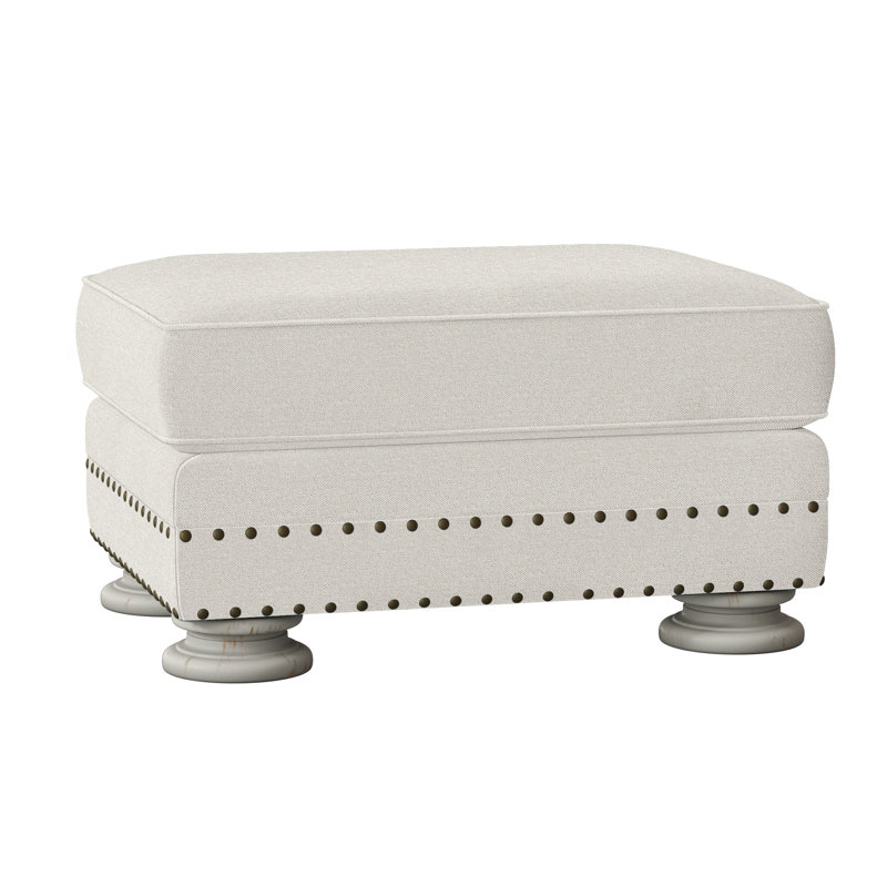 Foster Upholstered Ottoman, Antique White, White 5555-000