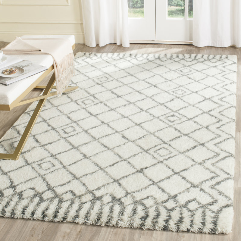 Jamerson Geometric Wool Hand Woven Area Rug, Rectangle 122 x 183 cm