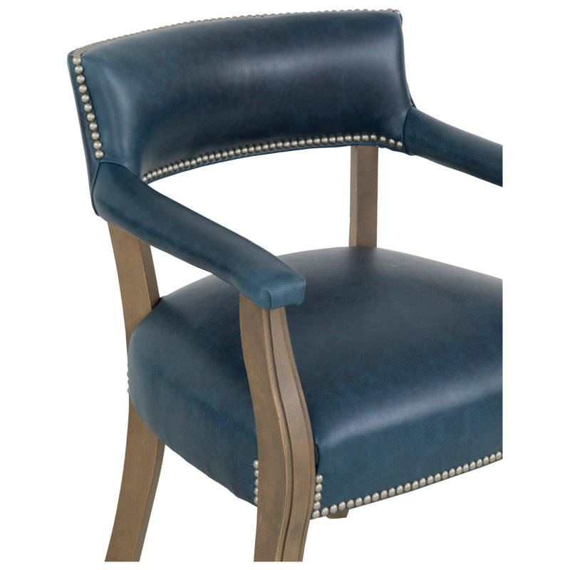Thayer Leather Occasional Chair, 1111 Brown, Small Aged Bronze, Almond Buff