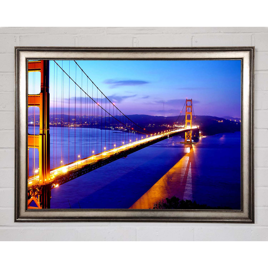 Gerahmtes Wandbild San Francisco Bridge Afar