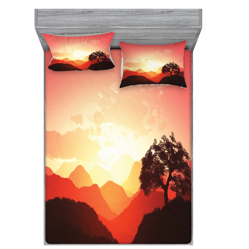 Microfiber Sheet Set, Queen Sheet Set with Fitted Sheet
