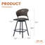 Chaises de bar pivotantes en rotin-540180222