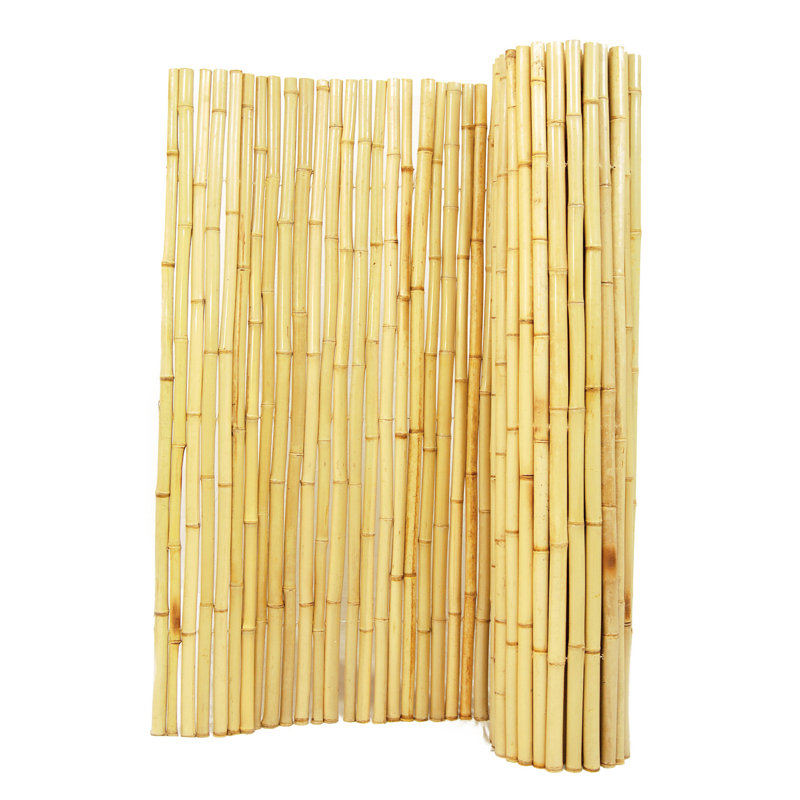 Natural Bamboo Privacy Screen Fence Panel with Galvanized Steel Wires