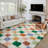 Celi Modern Checkered Shag Area Rug With Non-Slip Backing-544469202-567714517