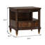 Table de bout moderne Westerham avec DEL - cerisier foncé