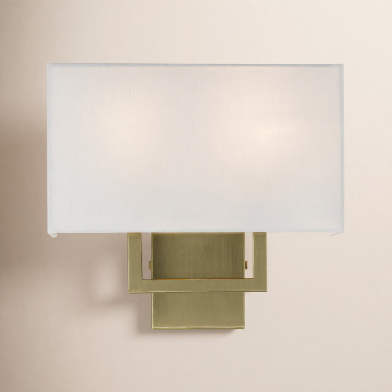 Willow Corner Wall Light, 12" H x 16" W x 3.88" D, Antique Brass