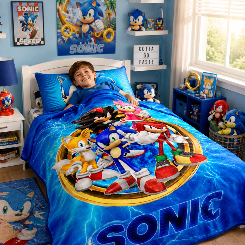 Décoration pour chambre à coucher Sonic Bedding, 59 x 51 po