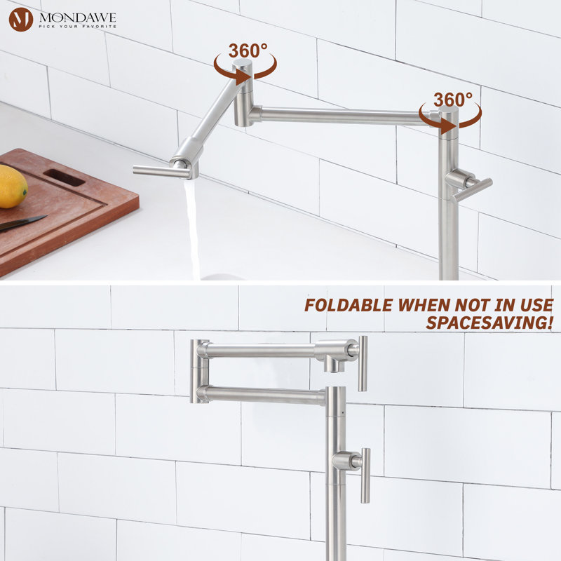 Mondawe Kitchen Faucet, Brushed Nickel