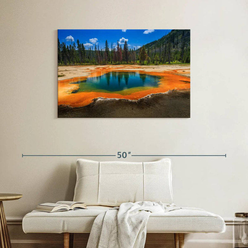 Geyser coloré Alvord Yellowstone, H 26 po x l 39 po
