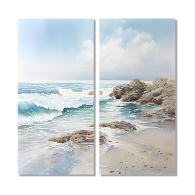 Coastal Ocean Charm In Winter V - Coastal Coastal Ocean Wall Art