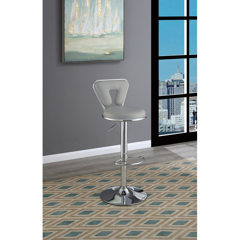 Tabouret pivotant, Gris / argent