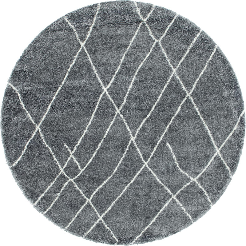 Lotario Abstract Indoor Rug, Round 8'