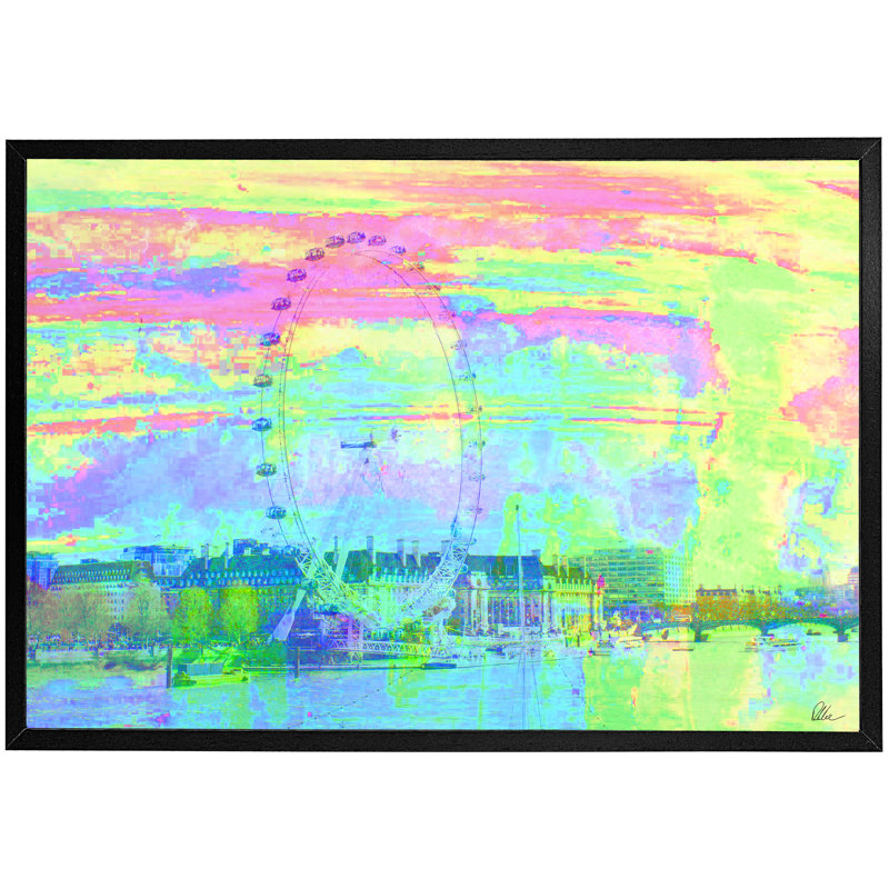 Single Picture Frame Print, Black, 41cm H x 61cm W x 4cm D