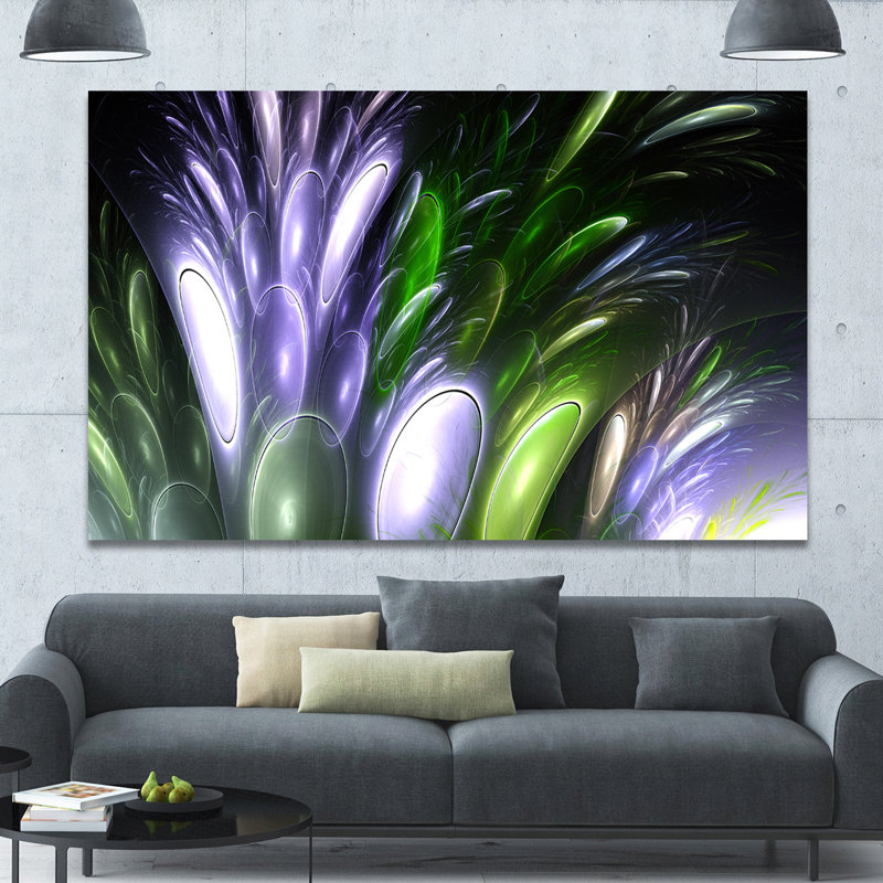 « mystérieux psychédélique fleur », impression sur toile tendue, H 20 po x l 20 po x P 1 po