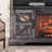 Fedra 60" Electric Fireplace TV Stand Media Console For TVs Up To 70" with Cabinet, Old Barn-1106394749