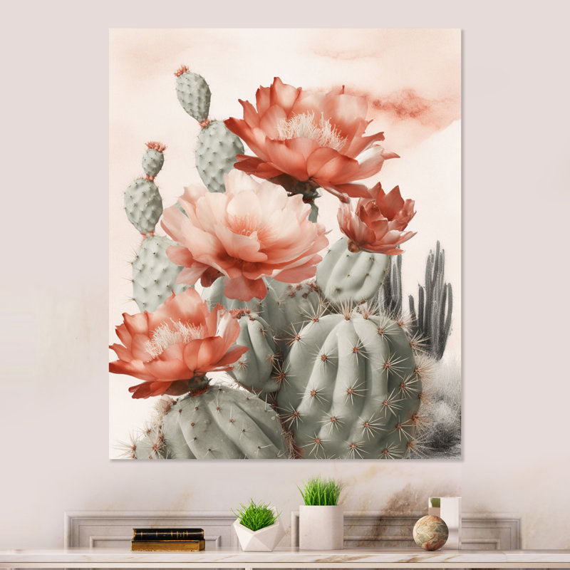 Grania " Red Desert Cactus ", 20" H x 12" W