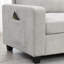 Canapé modulaire de 104 po avec plateau en acrylique, ensemble de canapé en U en chenille avec 2 consoles, chargeur USB, tiroirs et poches de rangement, repose-pieds mobile, canapé capitonné, appartement-55229695