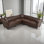 Canapé modulaire pour salon, canapé Chesterfield moderne réversible en forme de L avec accoudoirs roulés et têtes de clou, canapé capitonné à 5 places pour petits ou grands espaces