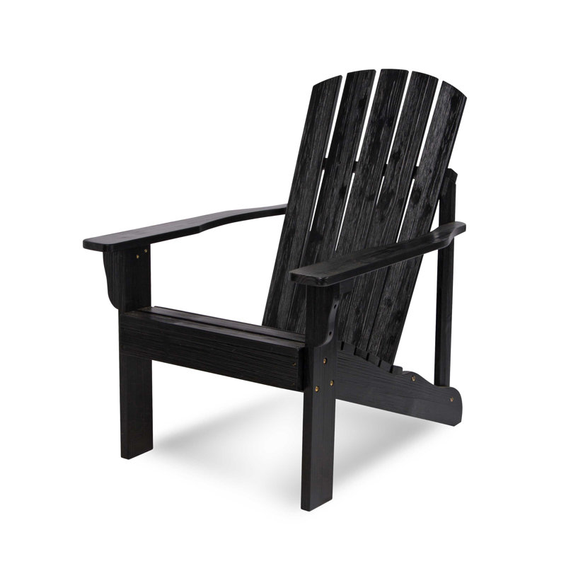 Chaise Adirondack en bois massif Grandview, Noir