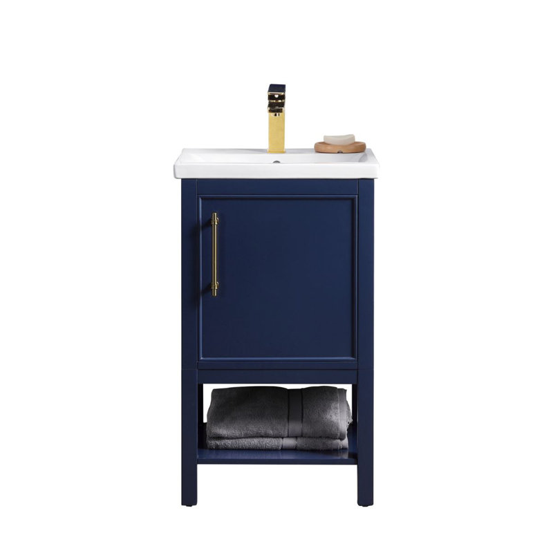 Ensemble de meuble-lavabo simple 20 po Jewell, Bleu marine
