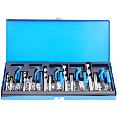 131 Pcs Thread Repair Kit With Drill Bits, Taps, For Engine Repairs And Automotive Applications, Ideal Mechanics, Auto Workers Diy Enthusiasts, Featuring Steel Bits Taps Heat - Treated To 55 62 High