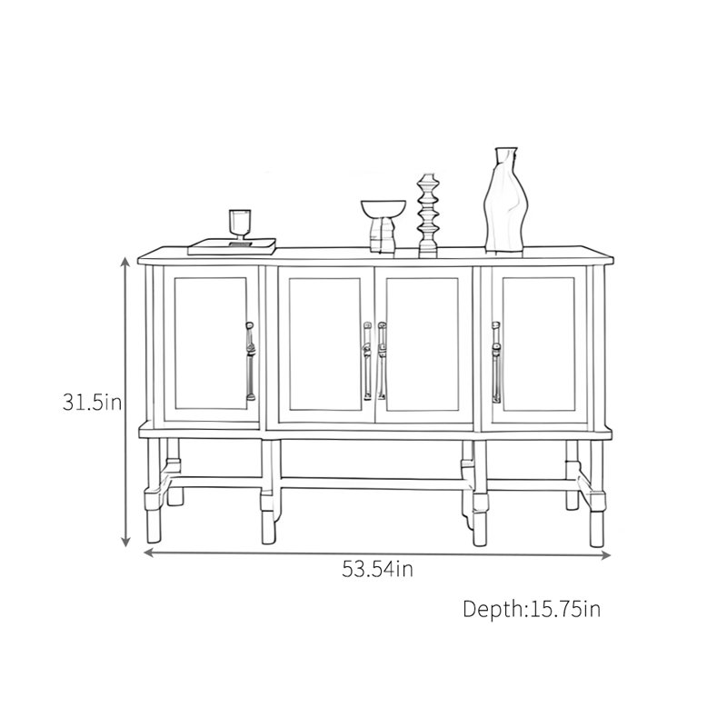 Buffet haut de gamme pour la maison, Noir