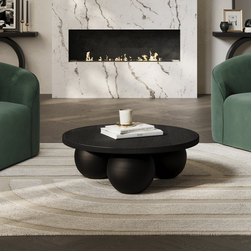 KENJI CONCRETE COFFEE TABLE, Matte Black