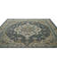 Tapis bleu en laine noué à la main 12 pi 3 po x 15 pi 2 po Oushak