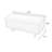 White Burlywood Upholstered Bench-33537839-33537837