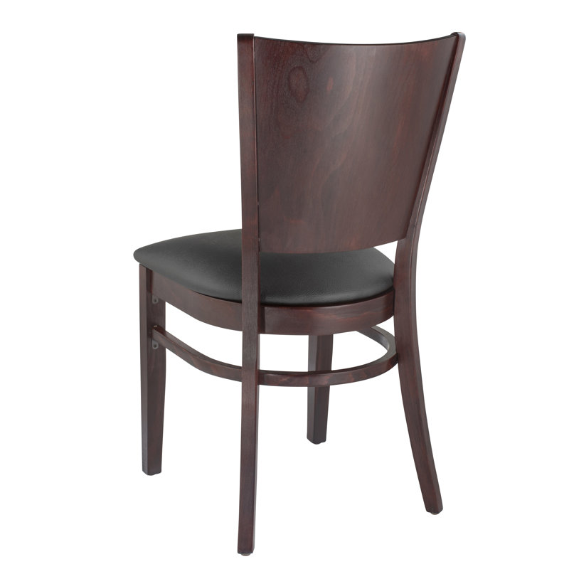 Calina 18'' H Upholstered Beech Side Chair, Dark Mahogany