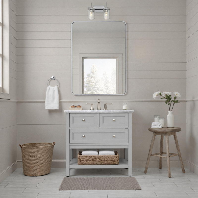 Ensemble de meuble-lavabo simple 36 po Voss, Gris