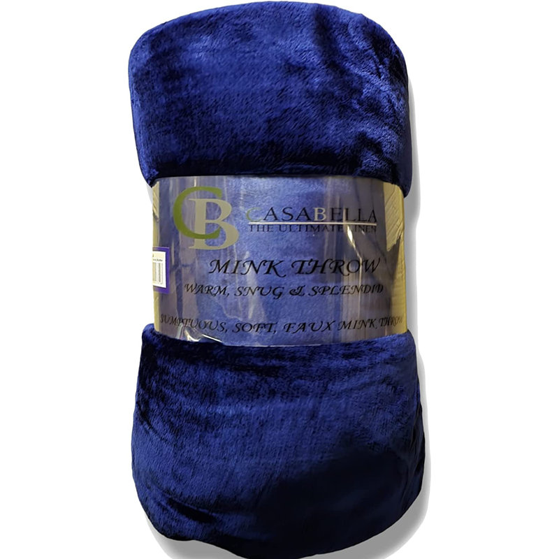 Throw Blanket, W150cm x L200cm, Navy Blue