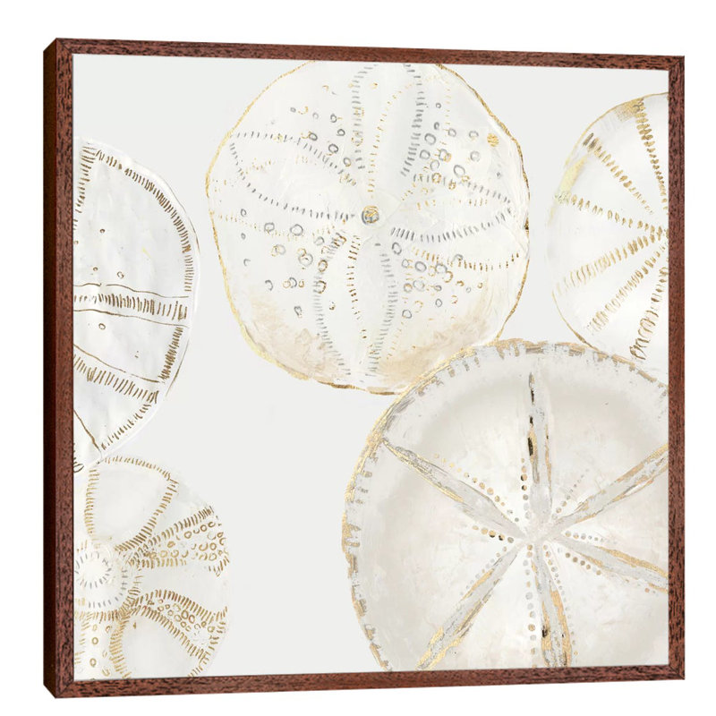 'Sea Patterns I' by Aimee Wilson - Floater Frame Graphic Art Print on Canvas, Brown Framed, 45.72 cm H x 45.72 cm W