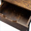 Ensemble de 2 tables de chevet Mid-Century rustiques avec 1 tiroir