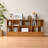 Wooden Display Cabinet with Open Shelves and Bottom Drawers, 70.87 Inches Long, Multifunctional Side Cabinet