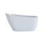 55" Acrylic Freestanding Bathtub, Stylish Deep Soaking Bathtub With Pop-Up Drain & Integrated Overflow, Contemporary Stand Alone Bath Tub For Bathroom Spa Or Home Upgrade, Glossy White-125225514