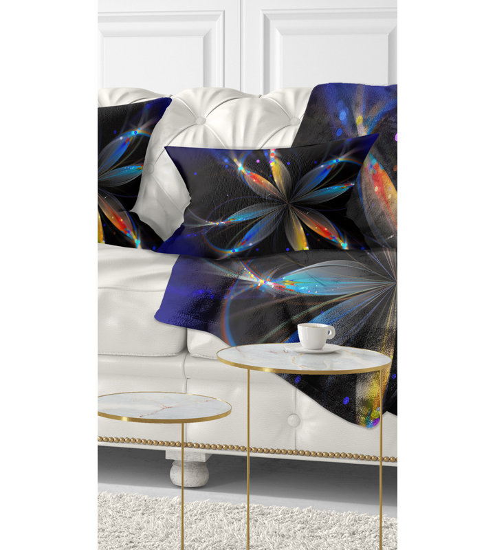 Coussin lombaire en fleur abstraite floral